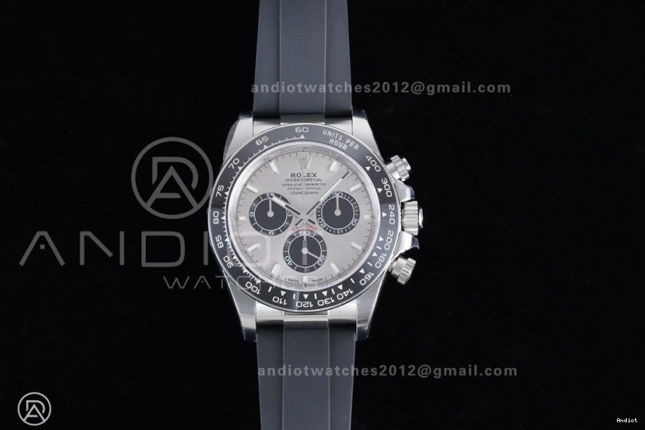 V2 Black VSF on Daytona Oysterflex 1:1 Dial Best VS4131 Gray Strap (Weighted) 126519 Edition 0419